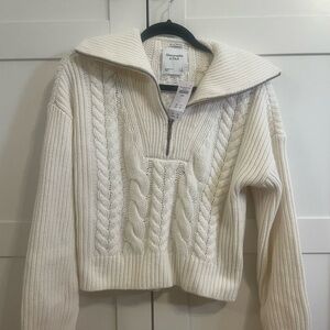 New Abercrombie & Fit h merino wool blend sweater S